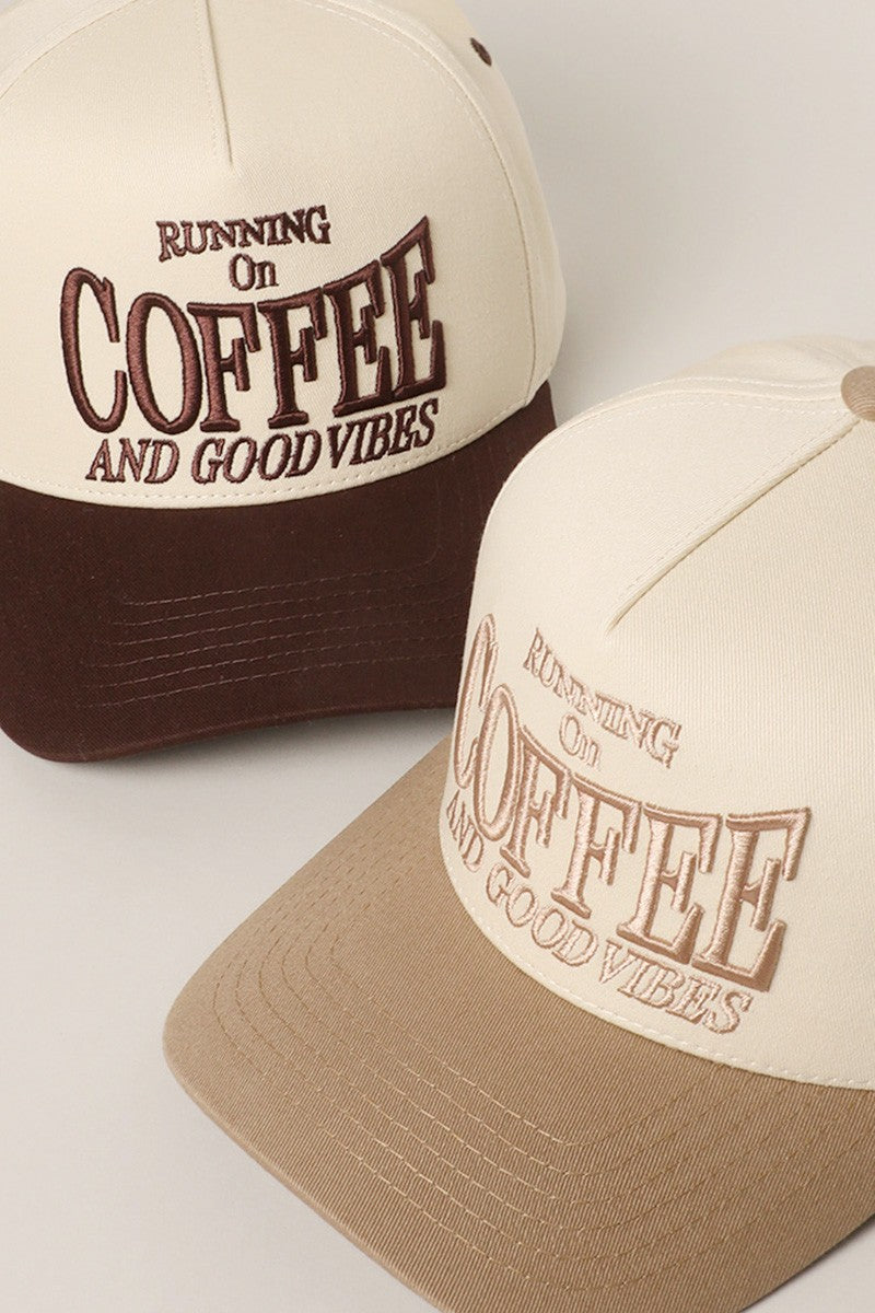 Running on Embroidered Trucker Hat- Brown