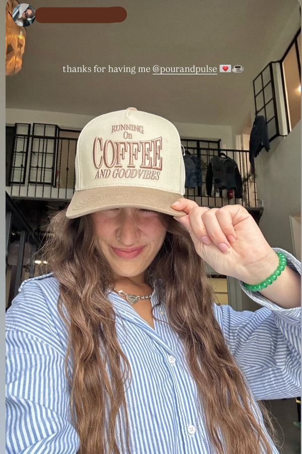 Running on Embroidered Trucker Hat- Brown