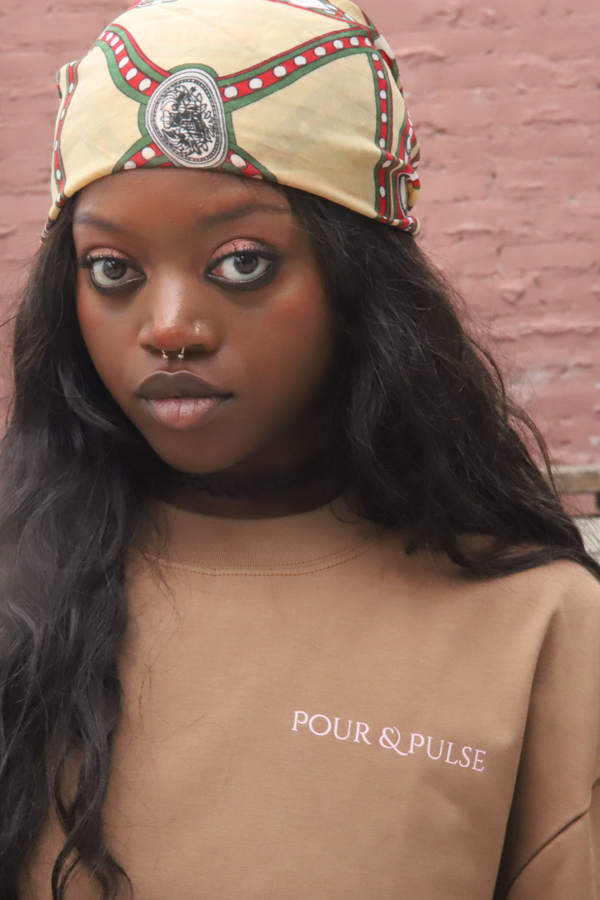 Minimal Sleep Maximum BPM Tee – Brown/Pink